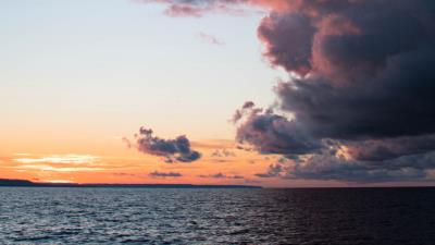 Sea clouds water 4k wallpaper