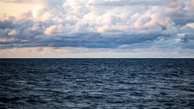 Sea horizon clouds h 4k wallpaper