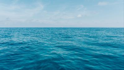 Sea horizon ship 4k wallpaper