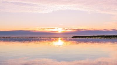 Sea horizon sunset g 4k wallpaper