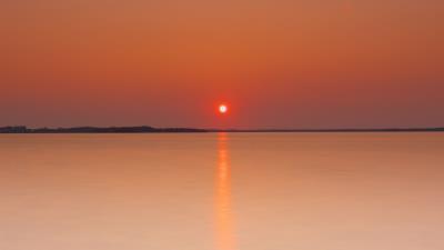 Sea sunset horizon cc 4k wallpaper