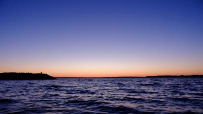 Sea sunset loneliness 4k wallpaper