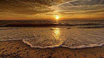 Sea wave beach 4k wallpaper