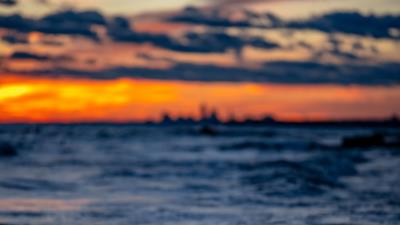 Sea waves horizon f 4k wallpaper