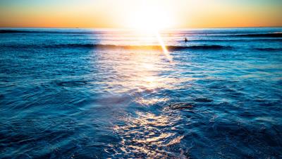 Sea waves horizon 4k wallpaper