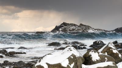 Sea waves rocks h 4k wallpaper