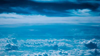 Sky clouds blue 4k wallpaper