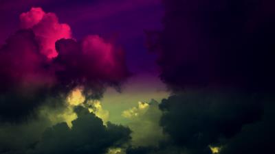 Sky clouds colorful 4k wallpaper