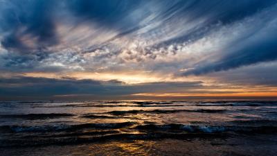 Sky sunset clouds e 4k wallpaper