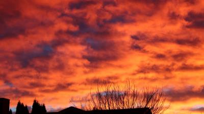 Sky sunset clouds image 4k wallpaper