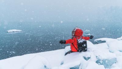 Snow man snowy 4k wallpaper