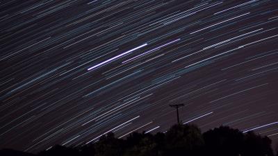 Star trail stars lines 4k wallpaper