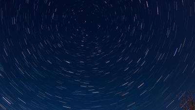 Starry sky movement circles 4k wallpaper