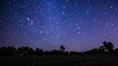 Starry sky night glitter purple 4k wallpaper