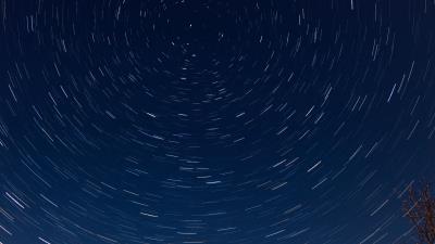 Stars blurry round 4k wallpaper