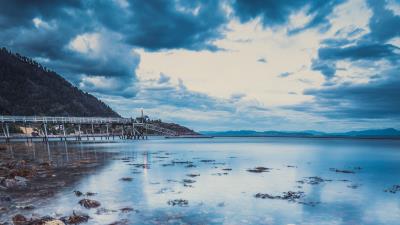 Stone pebbles sea 4k wallpaper