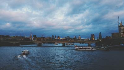 ship bridge river architecture 4k wallpaper