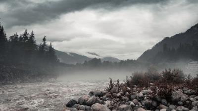 Stones river fog 4k wallpaper