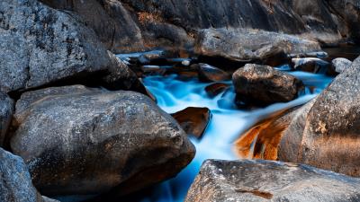 Stones water rock 4k wallpaper