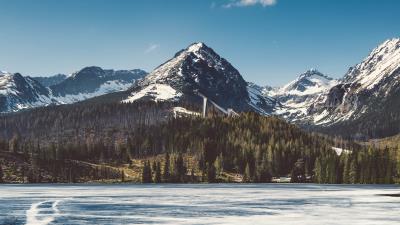 Strba tarn slovakia mountains lake 4k wallpaper