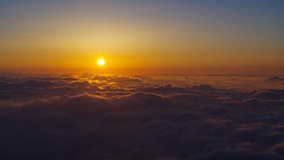 Sun sky clouds 4k wallpaper