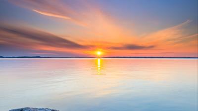 Sun stones horizon 4k wallpaper