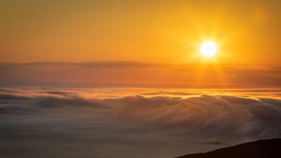 Sun sunset clouds 4k wallpaper