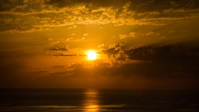 Sun sunset horizon image 4k wallpaper