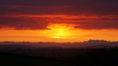 Sunset distance sky 4k wallpaper