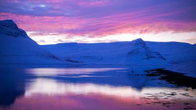 Sunset evening mountains 4k wallpaper