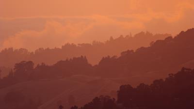 Sunset hills trees image 4k wallpaper