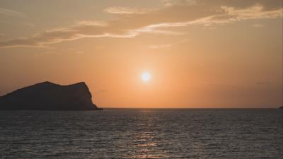 Sunset horizon glare 4k wallpaper