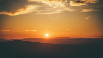 Sunset horizon sun h 4k wallpaper