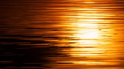 Sunset sea glare image 4k wallpaper