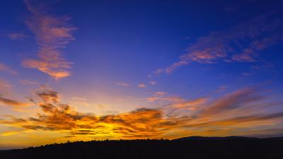 Sunset sky clouds gg 4k wallpaper