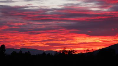 Sunset sky clouds 4k wallpaper