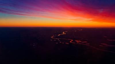 Sunset sky horizon 4k wallpaper