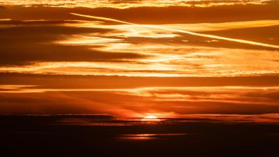 Sunset sun clouds 4k wallpaper