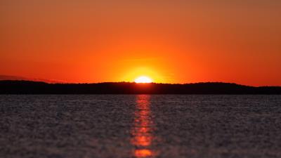 Sunset sun glare gg 4k wallpaper