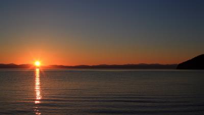 Sunset sun glare 4k wallpaper