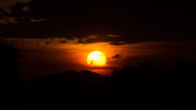 Sunset sun hills 4k wallpaper