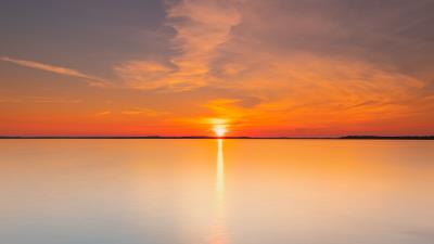 Sunset sun horizon dd 4k wallpaper