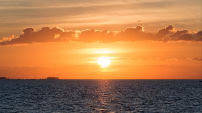 Sunset sun horizon g 4k wallpaper