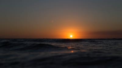 Sunset sun sea g 4k wallpaper