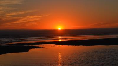 Sunset sun sea h 4k wallpaper