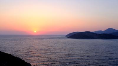 Sunset sun sea 4k wallpaper