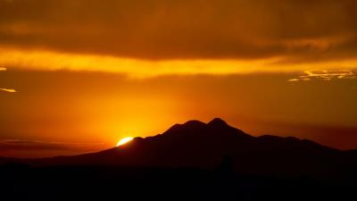 Sunset sun slope 4k wallpaper