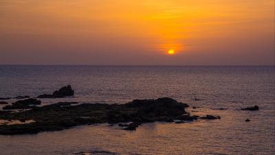 Sunset sun water image 4k wallpaper