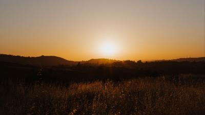 Sunset the sun rays 4k wallpaper