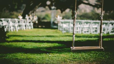 Swings grass celebration 4k wallpaper